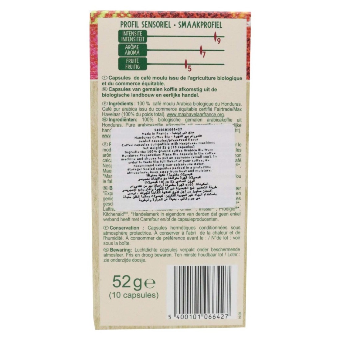 Carrefour Bio Coffee Capsules Honduras 97g