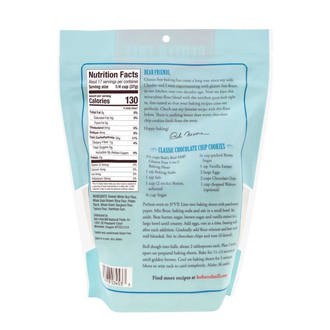 Bob&#39;s Red Mill Gluten Free Non-GMO 1-to-1 Baking Flour, 624g