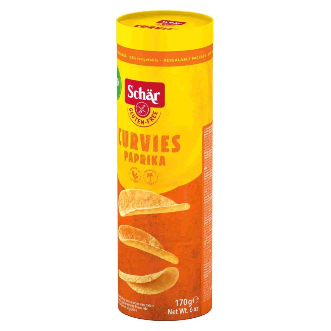 Schar Gluten Free Curvies Paprika Chips 170g