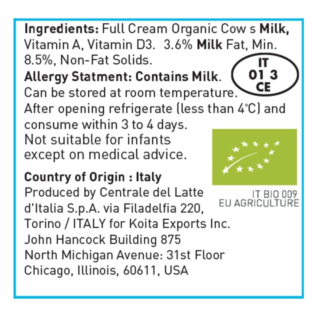 Koita Lactose Free Low Fat Milk 1L Pack of 4