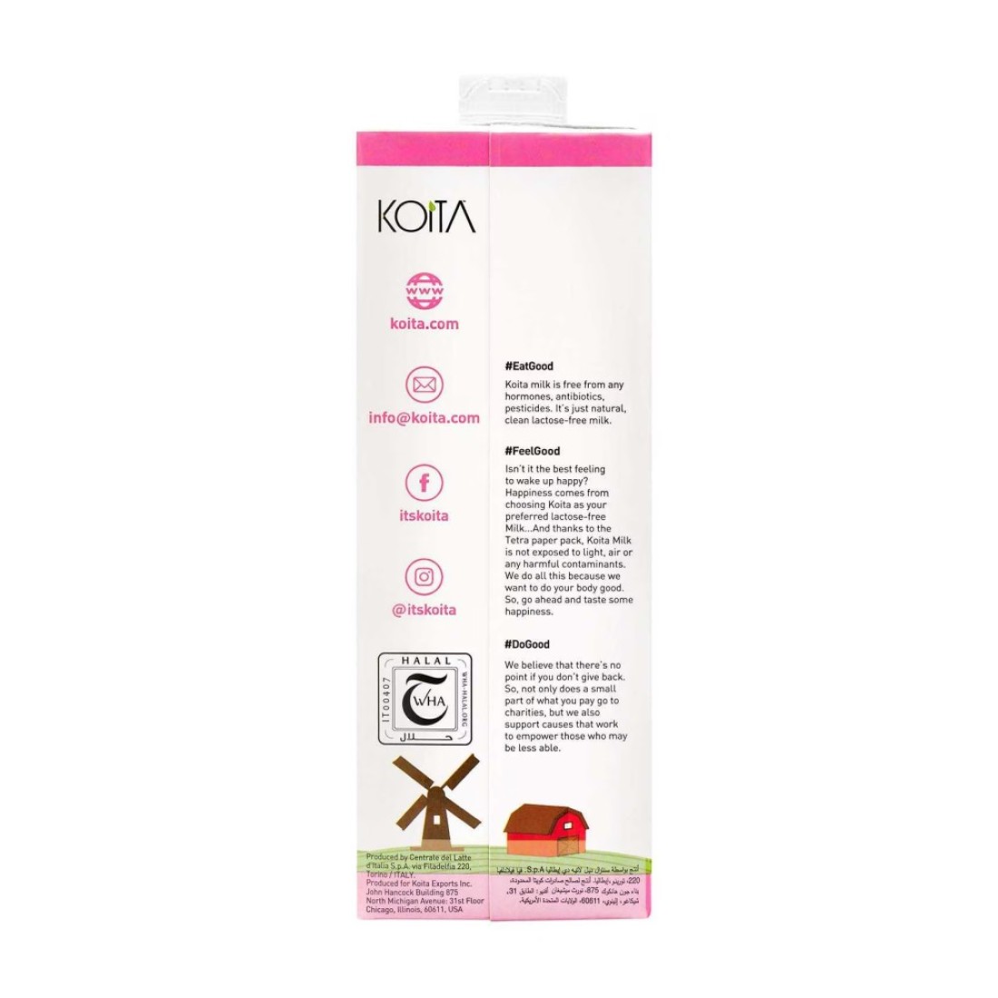 Koita Lactose Skim Milk Vitamin A and D3 added 1L