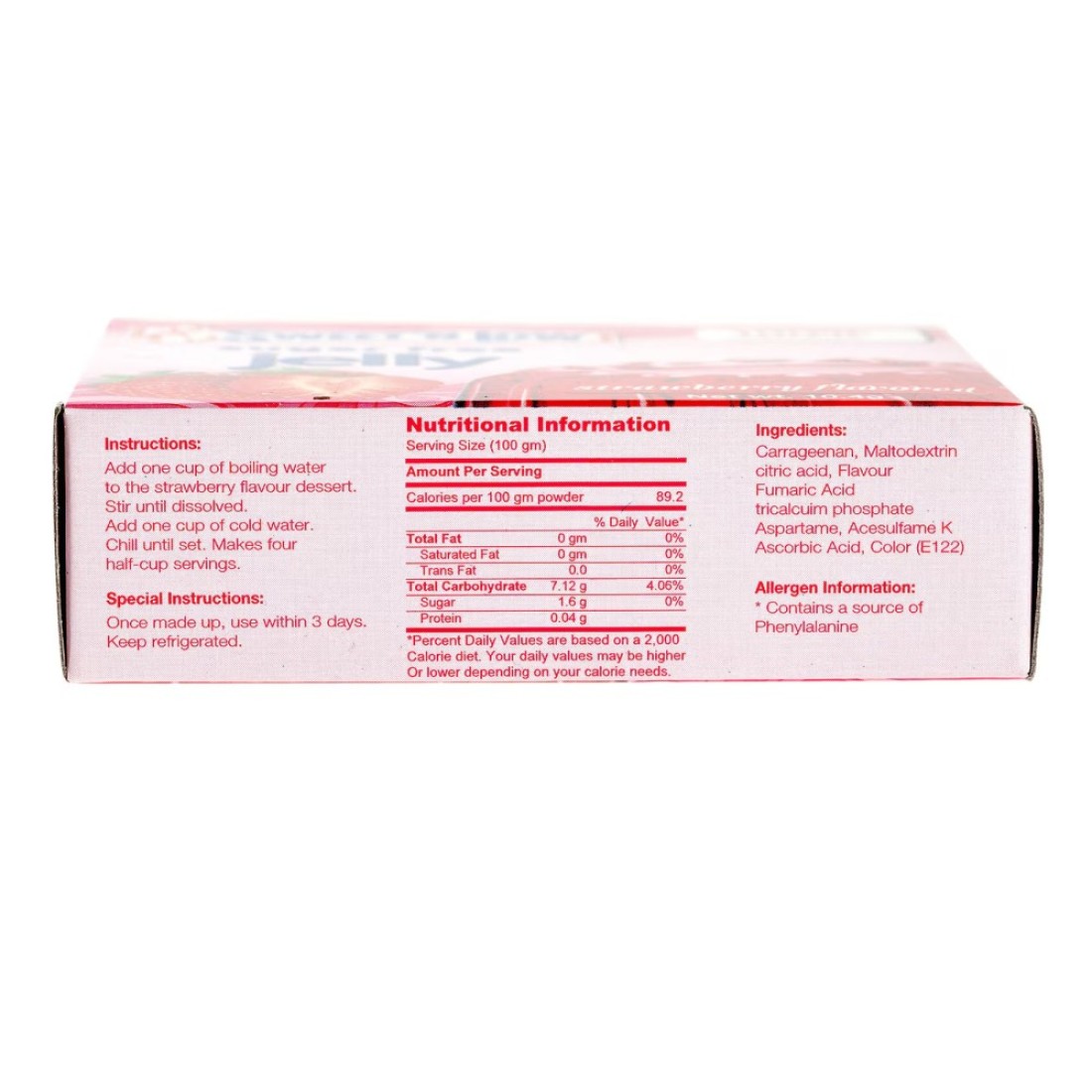 Sweet&#39;N Low Sugar Free Strawberry Jelly, 10.5g