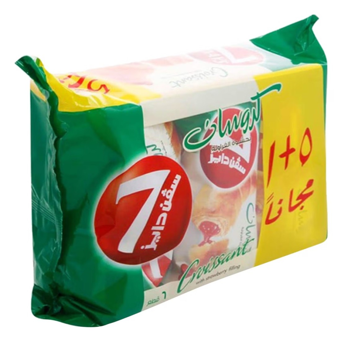 7Days Strawberry Cream Filling Croissant 55g Pack of 6