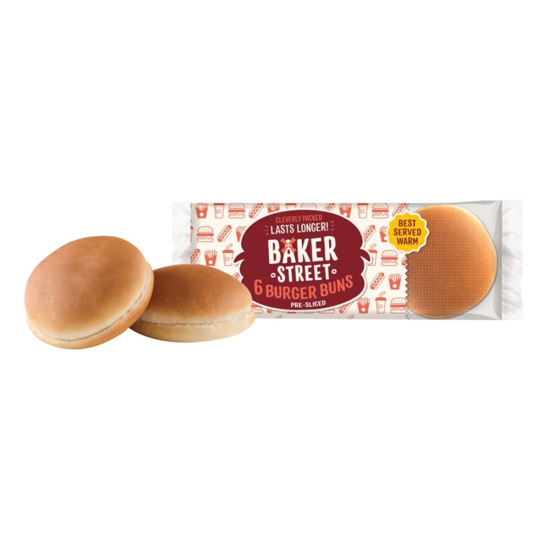 Baker Street Burger Buns 6 Buns 300g