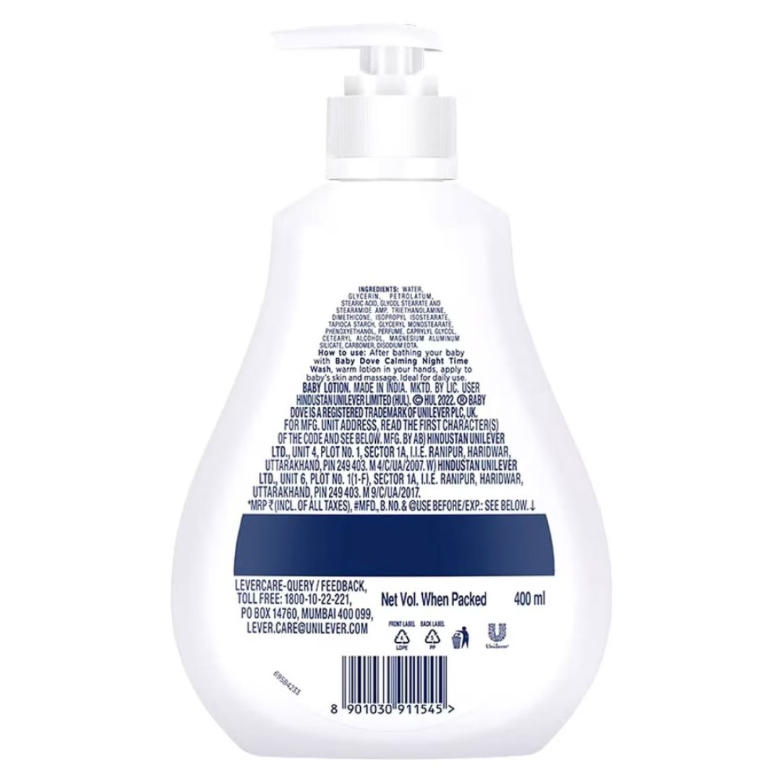 Dove Baby Sensitive Care Calming Moisture Night Time Baby Lotion 400ml