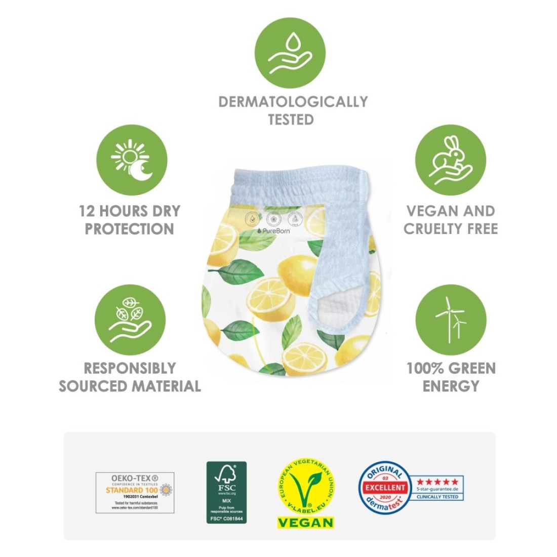 PureBorn Pull-Up Training Pants Size 7 &gt;17kg 28 Pants