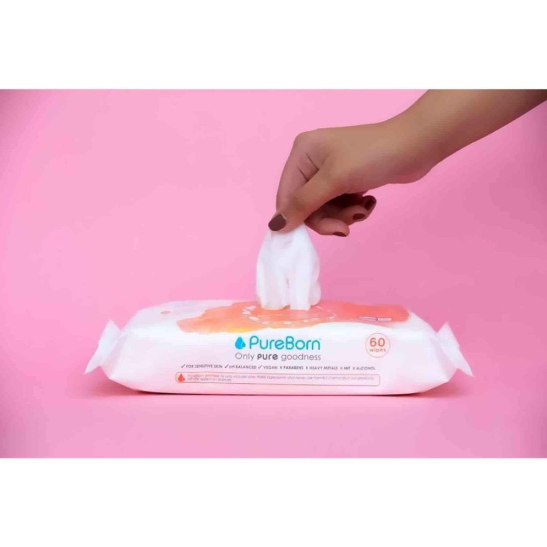 Pureborn Organic Grapefruit Extract 60 Pure Wipes