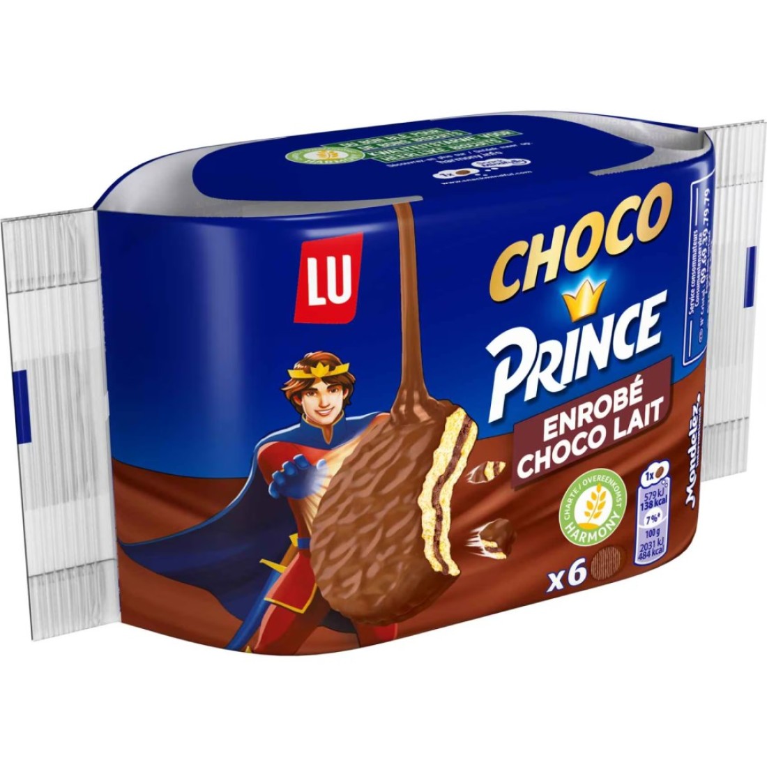 LU Prince Choco Prince Chocolate Covered Biscuit, 28.5g Pack of 6