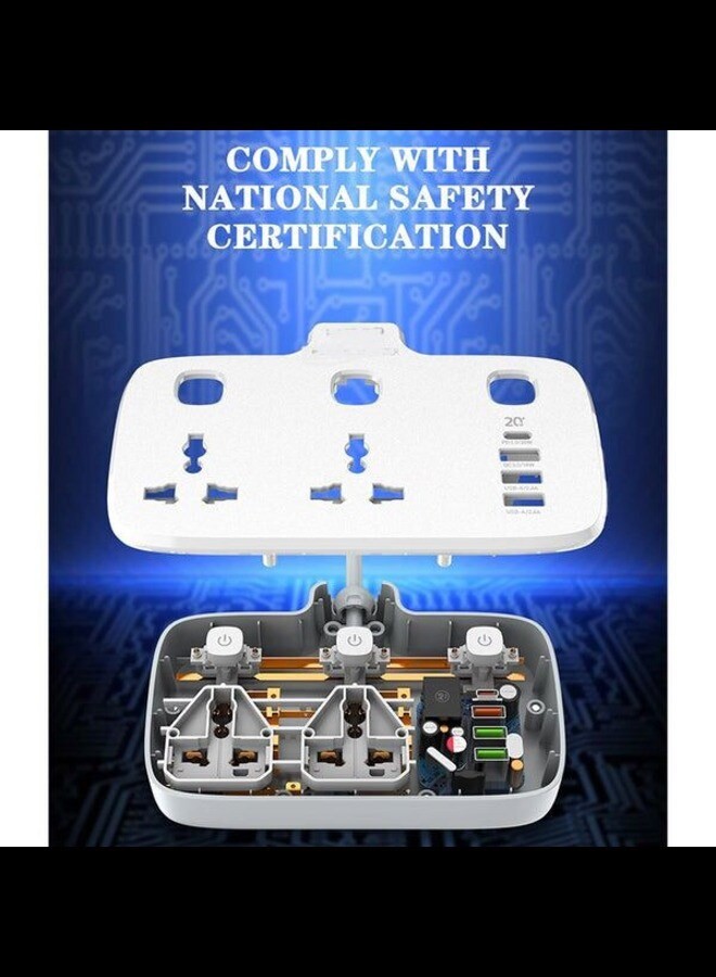 2 AC Outlets Portable Electrical Extension Socket