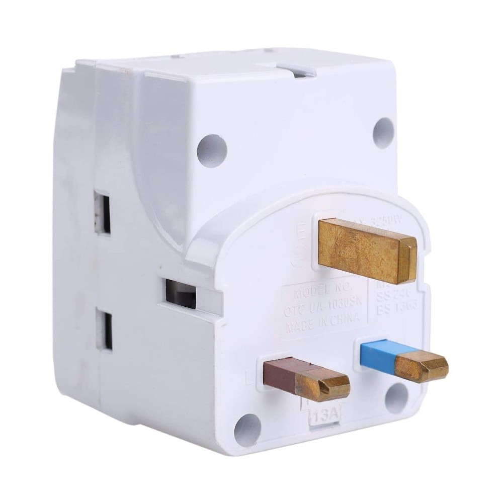 Oshtraco 3 Way Multi Socket Outlet White