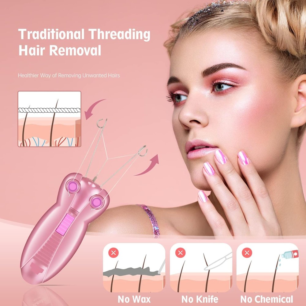 Fitto Facial Threading Hair Removal for Women – Professional Threading Kit for Upper Lip, Chin, Eyebrows, and Face – Precision Hair Removal with Smooth, Long-Lasting Results