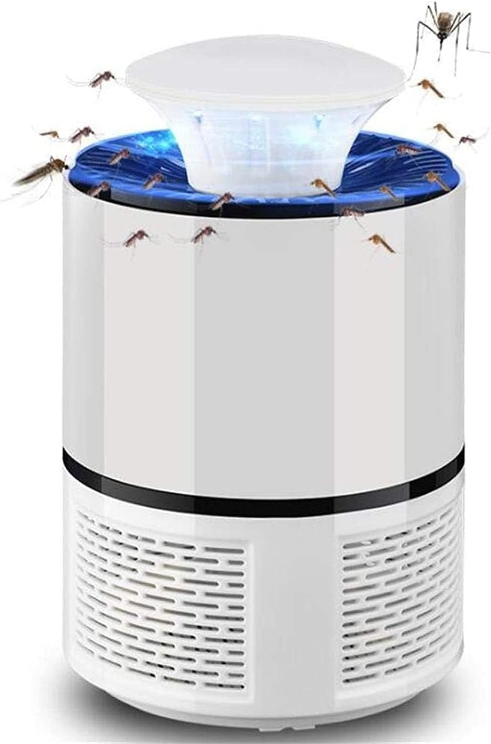 FITTO Electronic Mosquito Killer Lamp USB Power Anti-Mosquito Fly Inhaler Insect Killer Bug Zapper - Non-Toxic, Eco-Friendly Mosquito Trap Light for Home, Office, Camping - Silent, Safe for Family