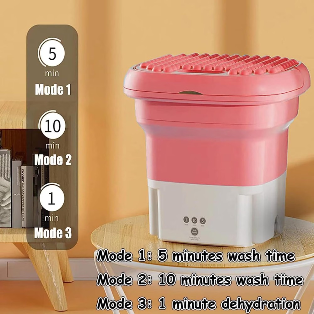 Fitto Portable Washing Machine, 5L Capacity, Compact &amp; Lightweight, Ideal for Small Loads, Travel, Apartments, Dorms, &amp; RV Use &ndash; Energy-Efficient and Convenient for On-the-Go Cleaning