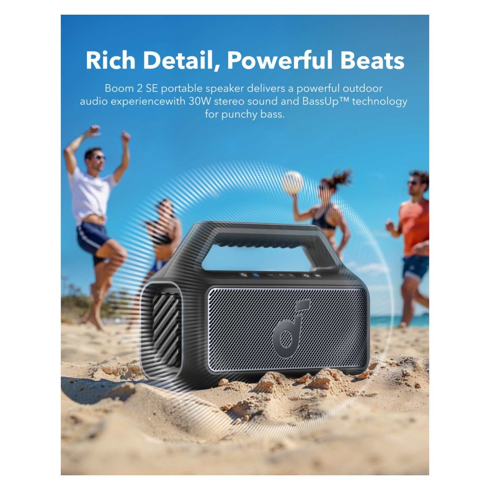Anker Soundcore Boom 2 SE Portable Bluetooth Speaker Black