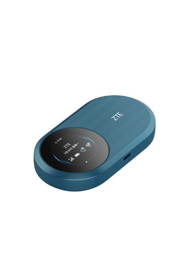 ZTE Wireless Mobile Wi-FI Router Pro U10S Pro,WiFi 6 Up to 287Mbps,3000mAh Unlock 4G LTE Pocket WiFi Router With Sim Card Slot And Type C Port-Blue