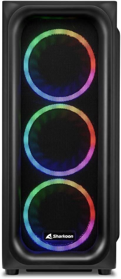 Sharkoon PC Gaming Desktop Intel i5-12400F 12TH GEN ASUS RTX 3050 16GB RGB DDR4 500GB NVMe SSD High-Performance