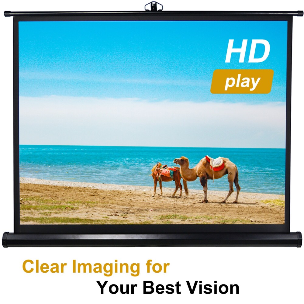 Generic-100 inches Projector Screen with Tripod Stand 4:3 Portable Projection Screen 4K 3D Projector Movies Screen for Home Office Indoor Outdoor Use
