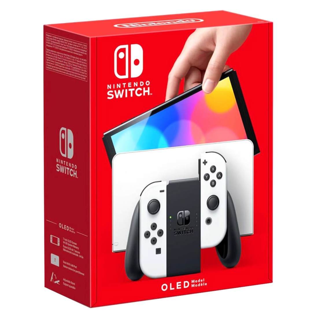 Nintendo Switch OLED Model Joy-Con White with Nyko Wireless Core Controller Clear for Nintendo Switch
