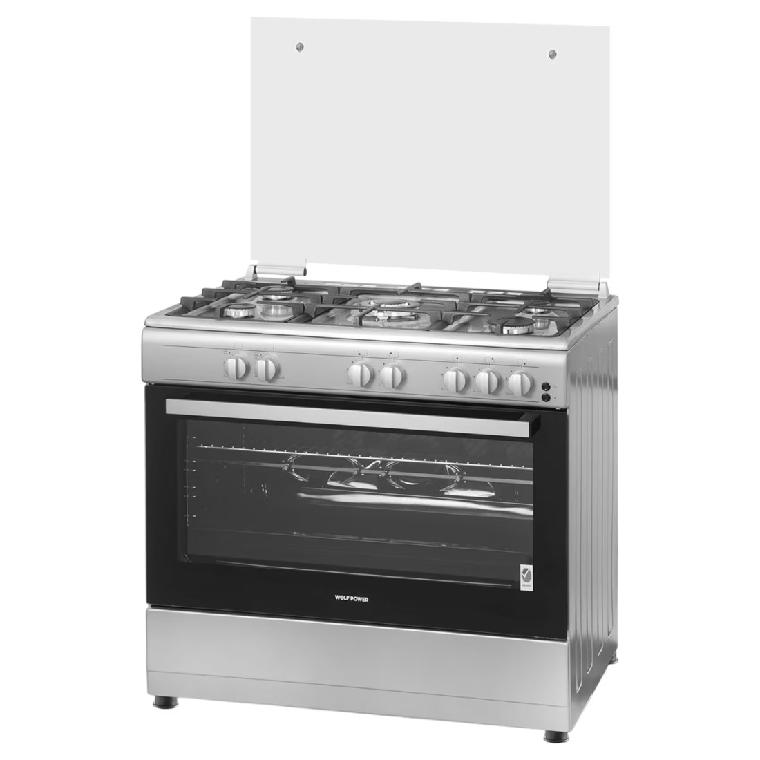 وولف باور موقد الغاز ذو 5 شعلات WCR950CI - فولاذ مقاوم للصدأ 90×60 سم
