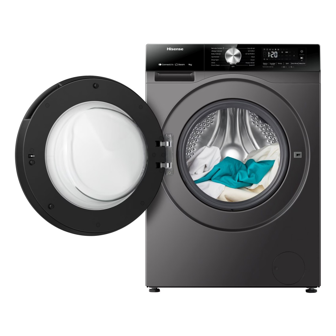 Hisense ConnectLife Front Load Washing Machine With Wi-Fi WD3S1043BT Titanium Silver 10kg With Dryer 6kg