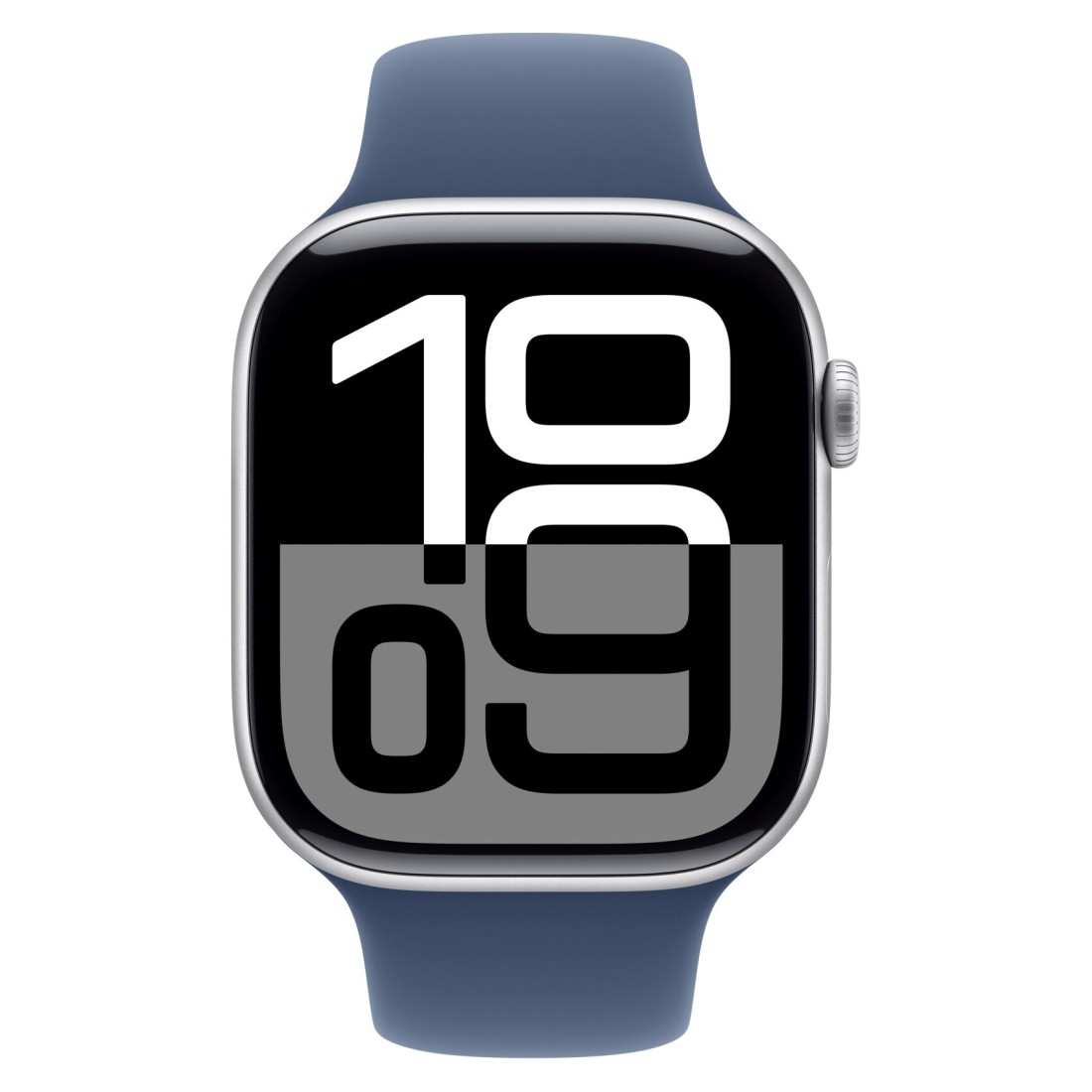 Apple Watch Series 10 GPS 42mm Silver Aluminum Case With Denim Sport Band - Medium / Large