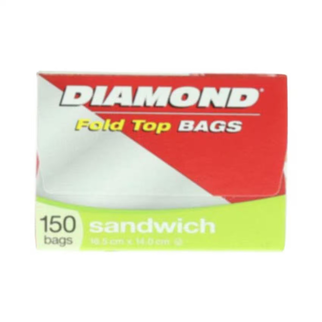 Diamond Sandwich Fold Top Clear 150 Bags