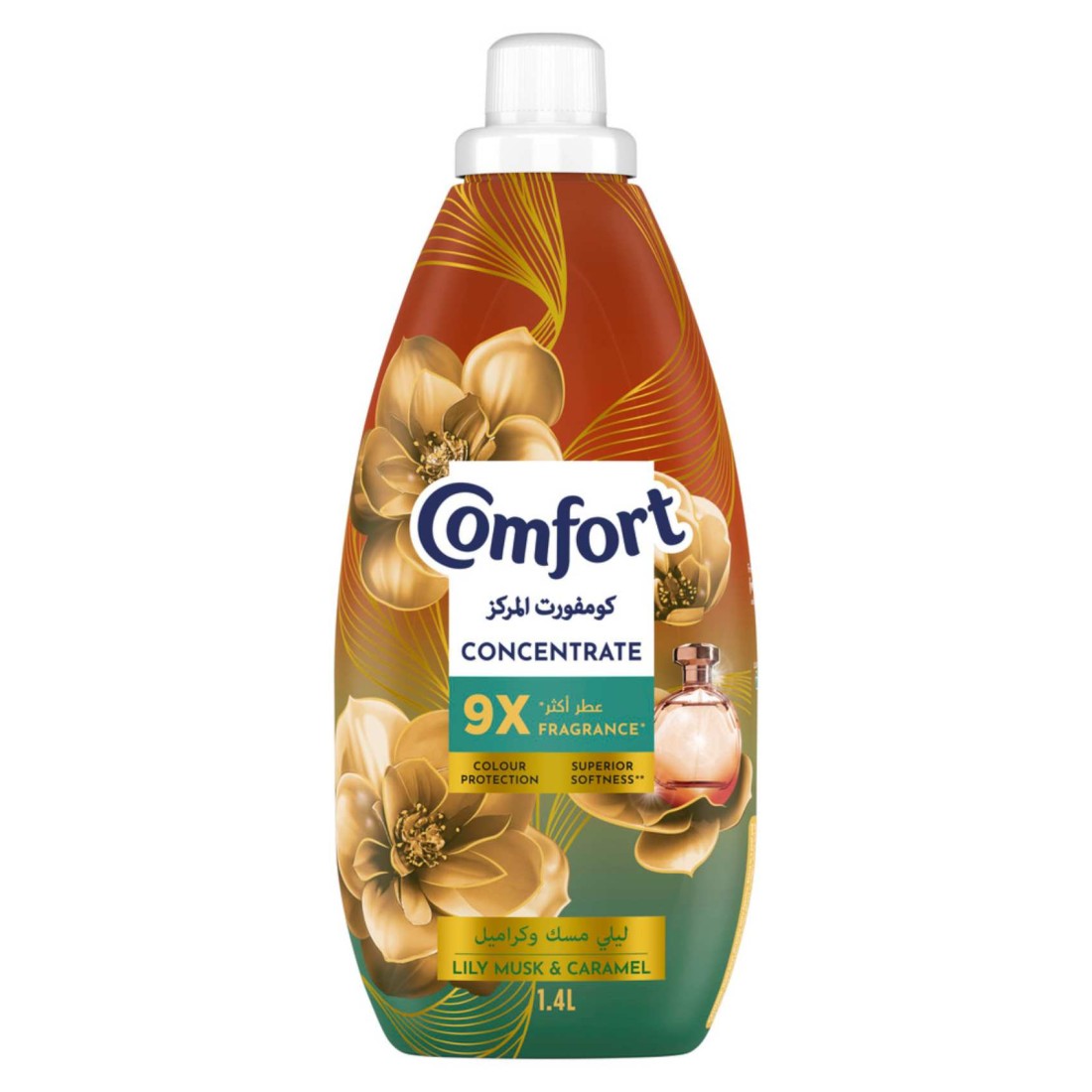 Comfort Concentrate Fabric Softener, Lily Musk &amp; Caramel, 1.4L