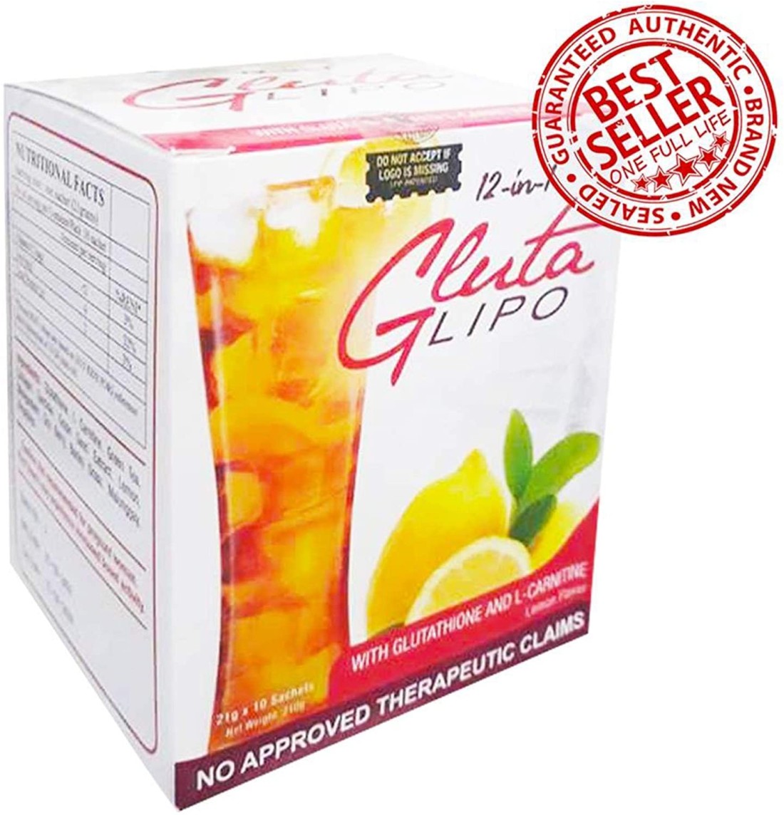 Gluta Spa Lipo 12-in-1 Whitening & Slimming Juice - 21g x 10 Sachets