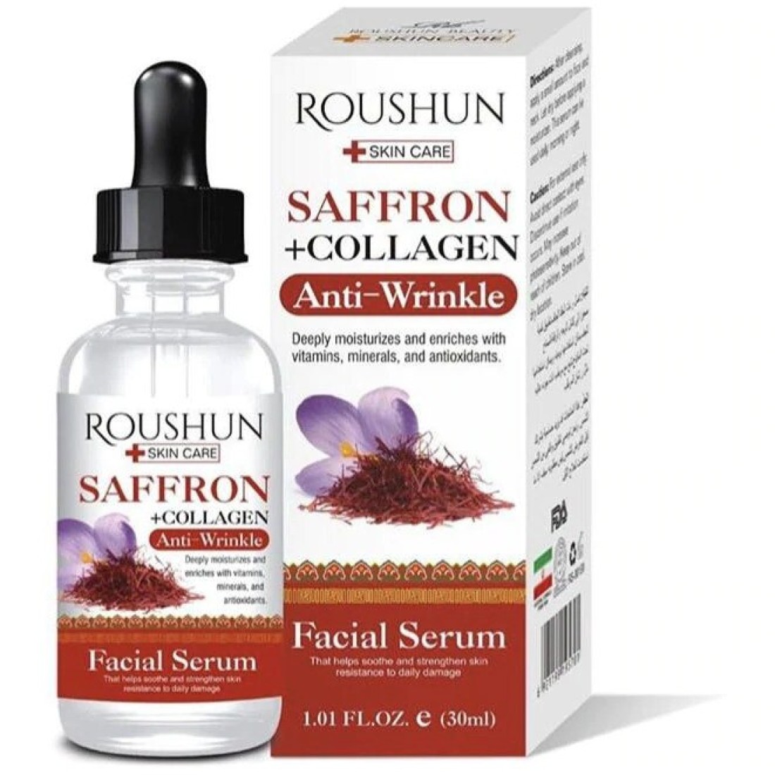 Roushun Saffron + Collagen Anti-Wrinkle Facial Serum 30ml