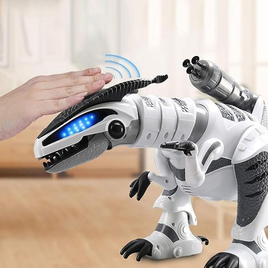 Dinosaur Robot Toy for Kids, Smart Programmable Giant Interactive Dinosaur with Walking, Singing, Dancing, and Light-Up Features, STEM Learning Gift for Boys and Girls