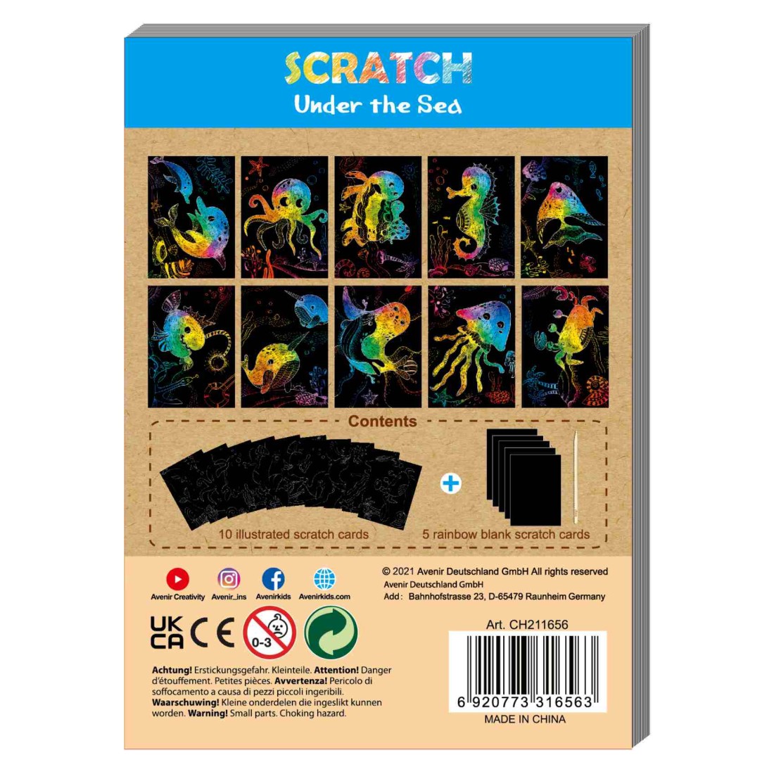 Avenir Mini Scratch Book Under The Sea AVCH211656