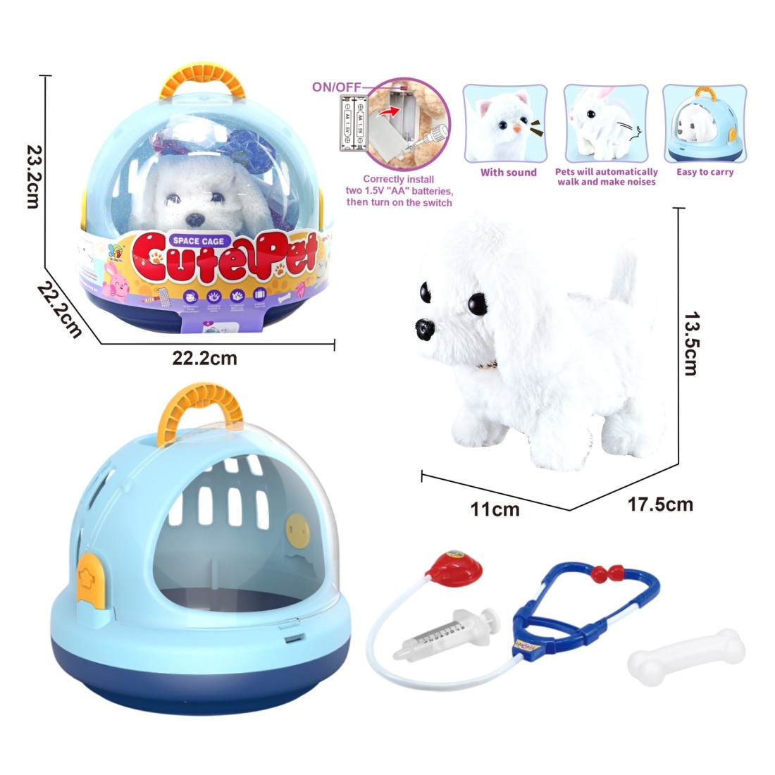 La Cute Pet Space Cage, Assorted