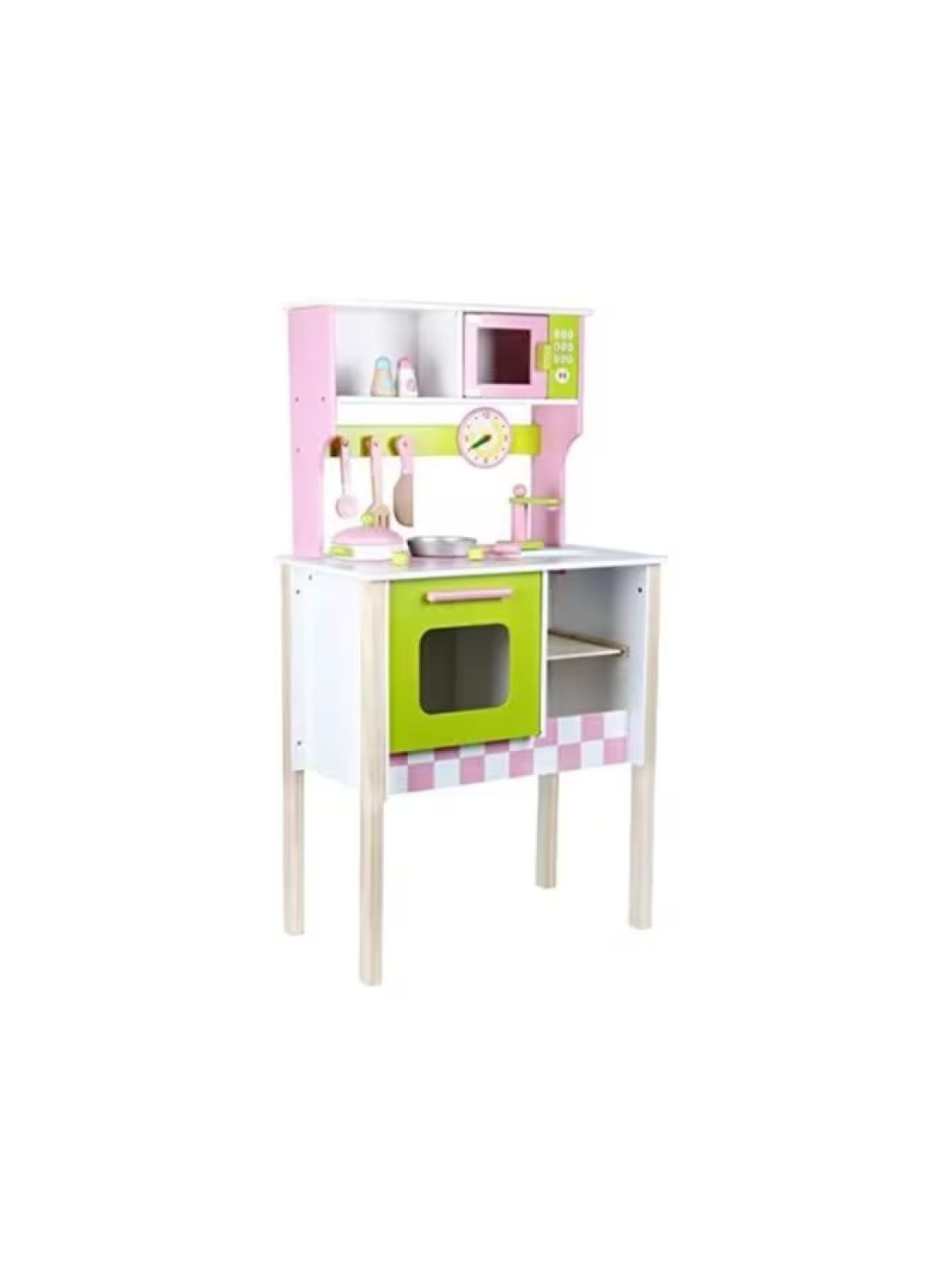 Wooden Pretend Play Kitchen Set for Kids – Simulation Cooking Toys with Utensils, Stove, Sink, and Accessories, Educational Role-Playing Kitchen Playset