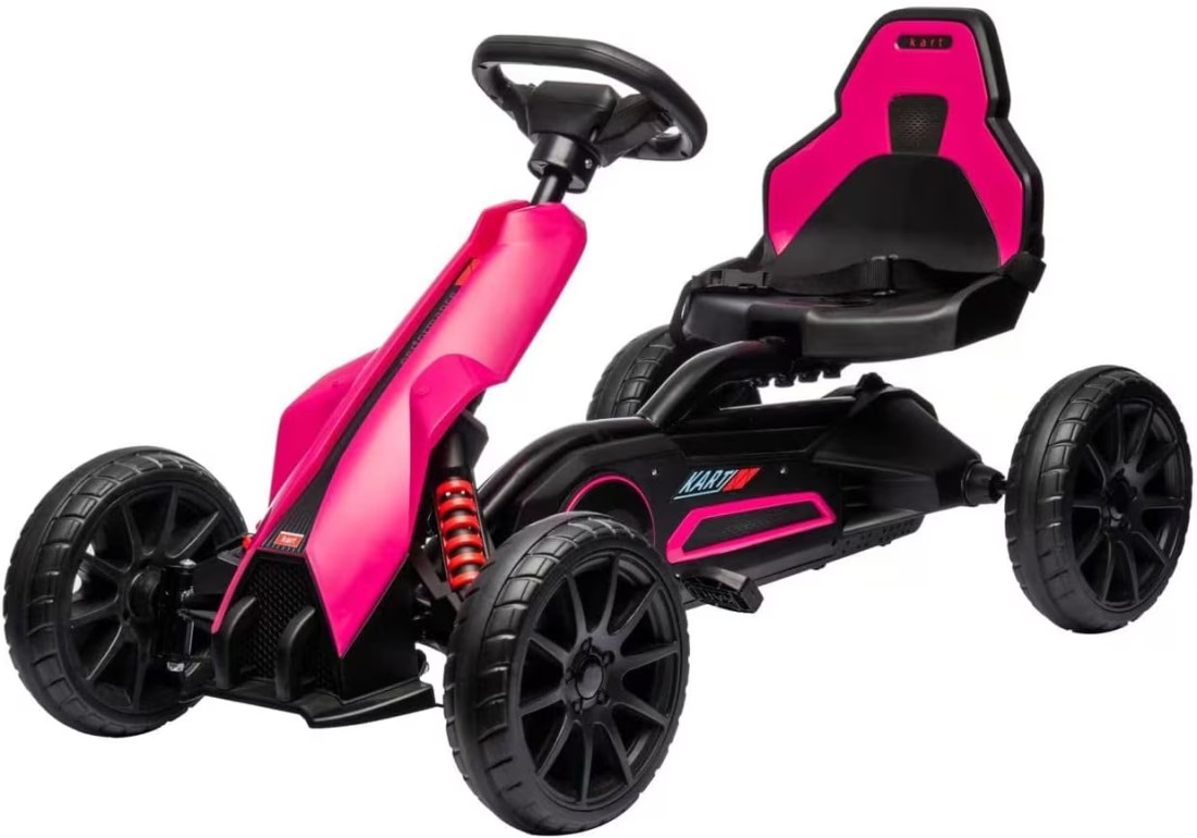Lovely Baby Pedal Car LB 6005 Pedal Go Kart, Ride On Toys For Boys And Girls, Go Kart, Ride On Car, Outdoor Toys, Beats Every Tricycle, Adaptable To Body Lenght - Pink