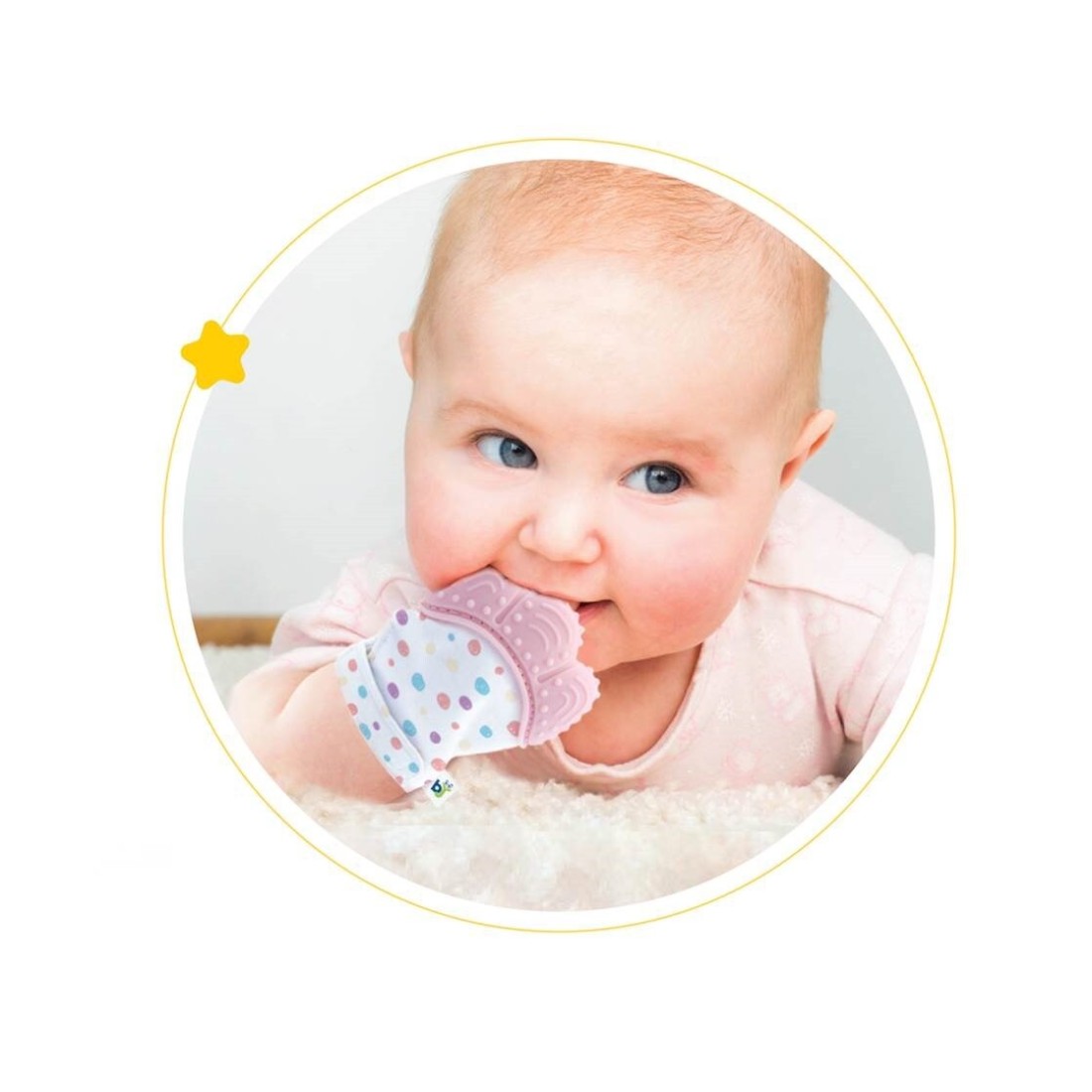 Babyjem Baby Teether Gloves Scratch - Pink