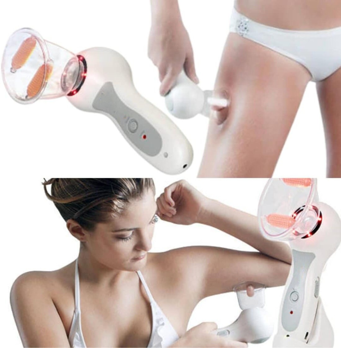 LED Anti-Cellulite Massager for Women – Vacuum Body Massage Device, Interchangeable Heads, Toning & Firming, Professional High-Quality Design