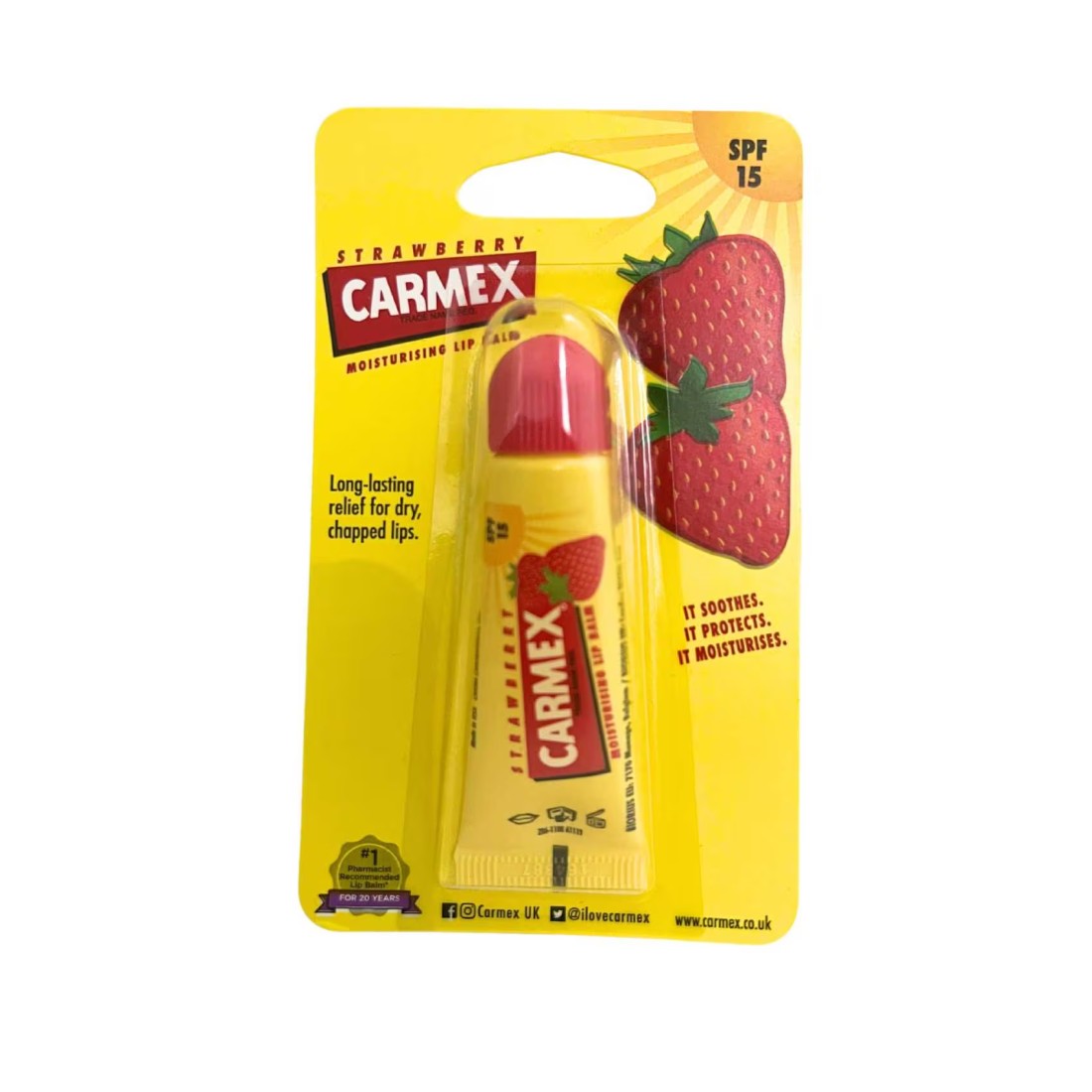 Carmex Strawberry Lip Balm Tube 10g