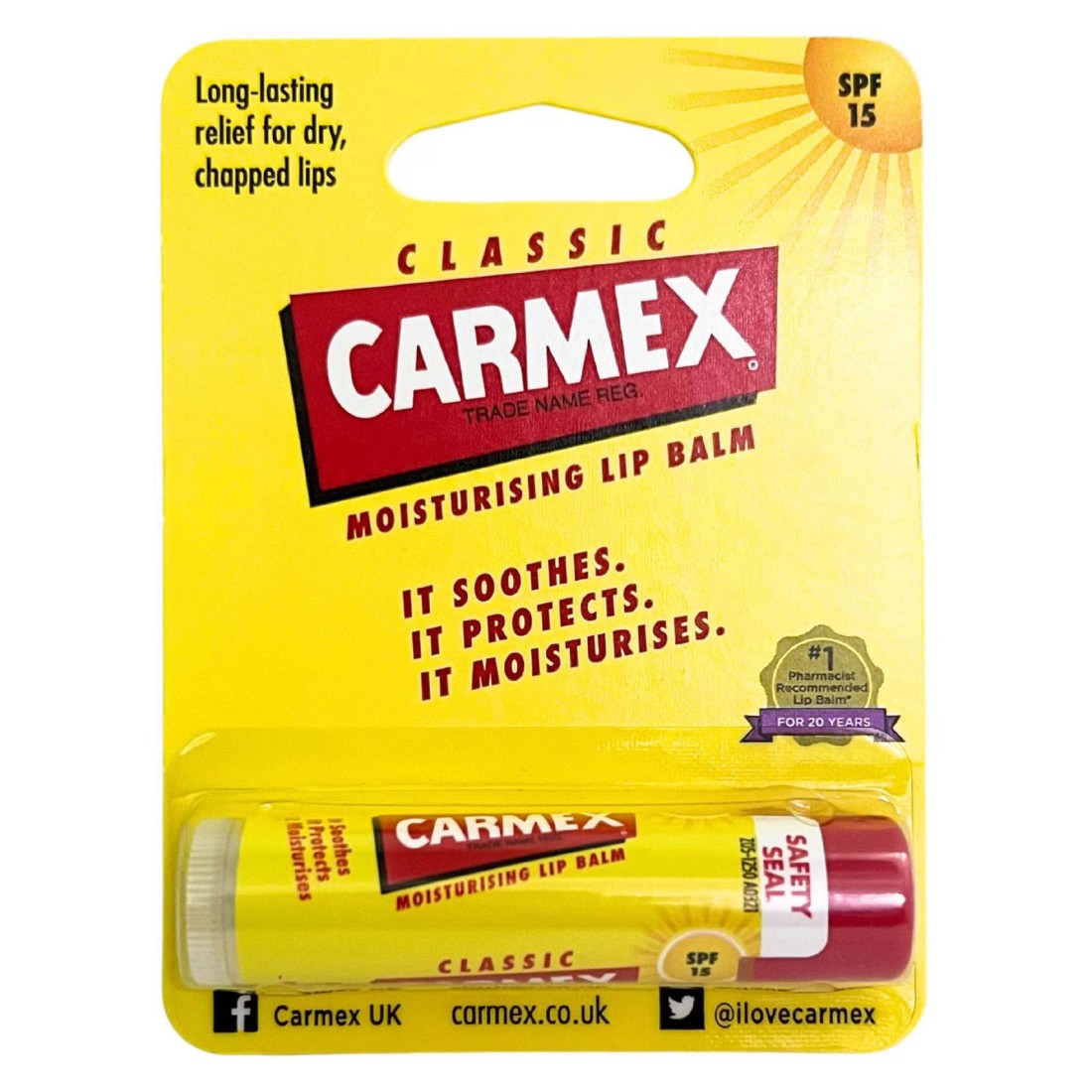 Carmex Classic Moisturising Lip Balm Stick 4.25g