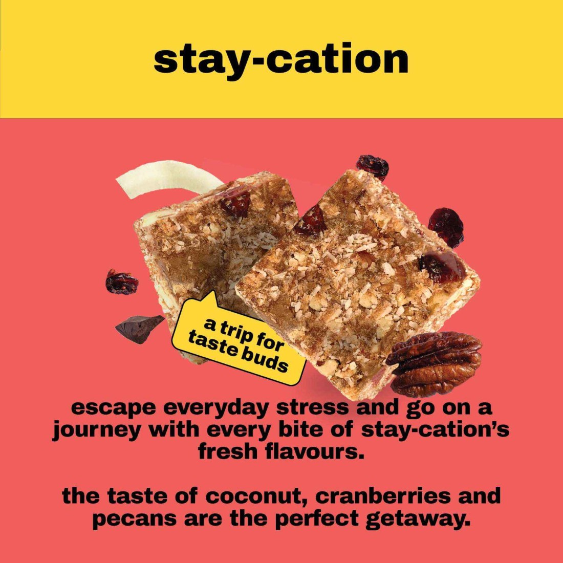 Snack Studio Stay Cation Snack Bar, 40g Pack of 4