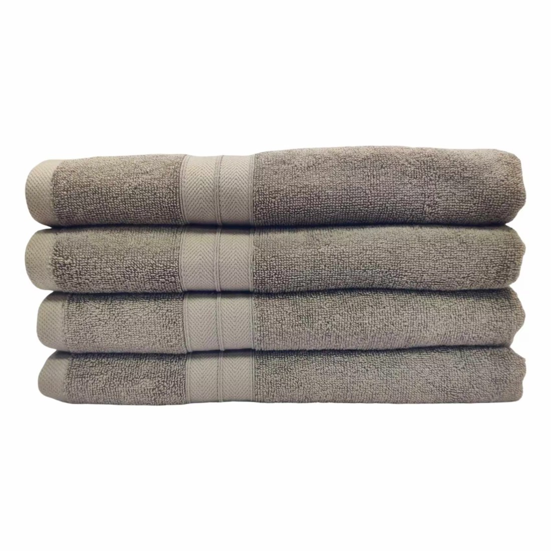 La Collection 550 GSM Cotton and Viscose Bath Towel Brown 70x140cm
