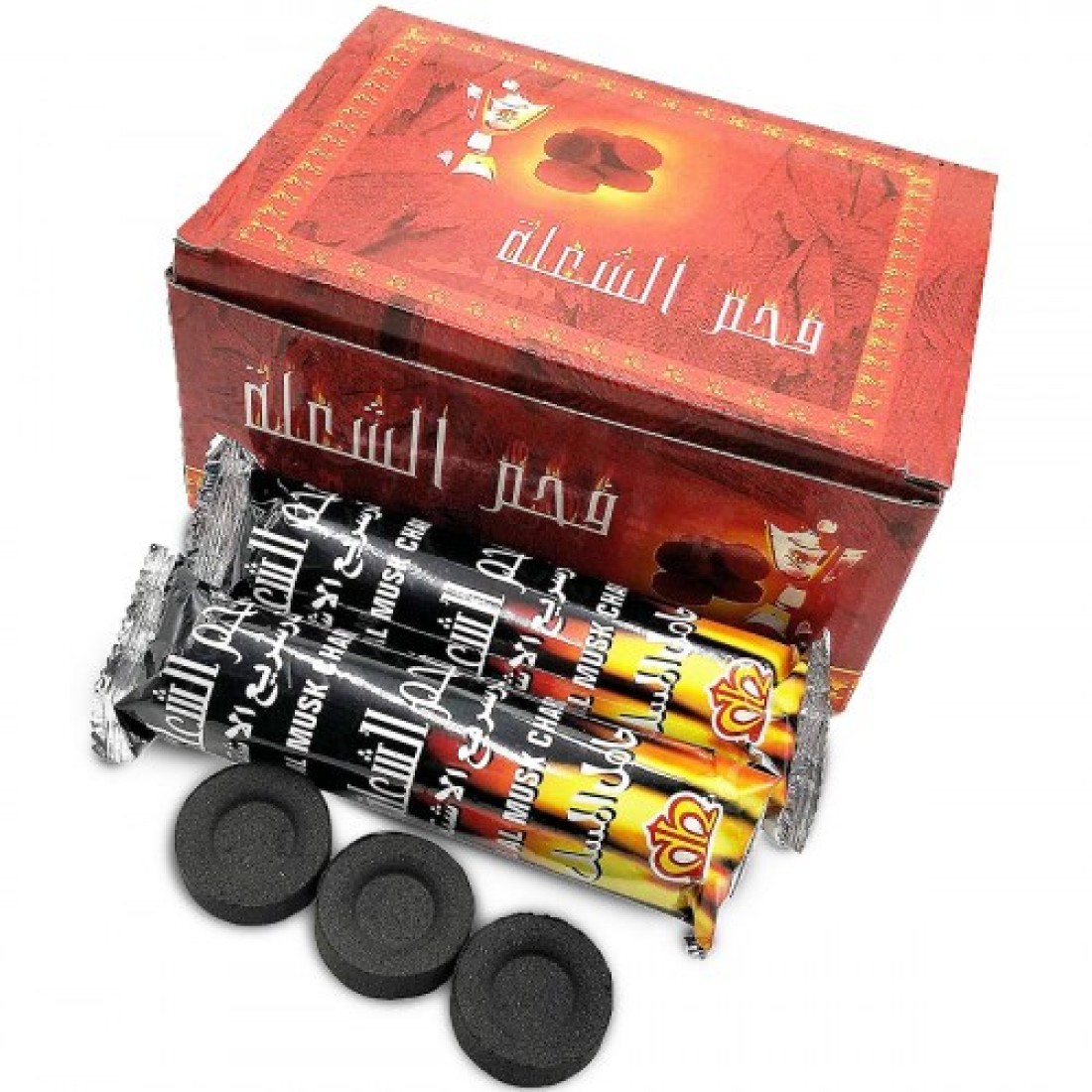 Go2camps Alshoala Charcoal, 100 PCs, Bakhoor Coal Hamil Al Musk