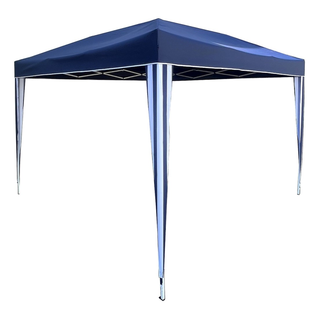 Star Pattern Foldable Gazebo Navy and White 3x3m