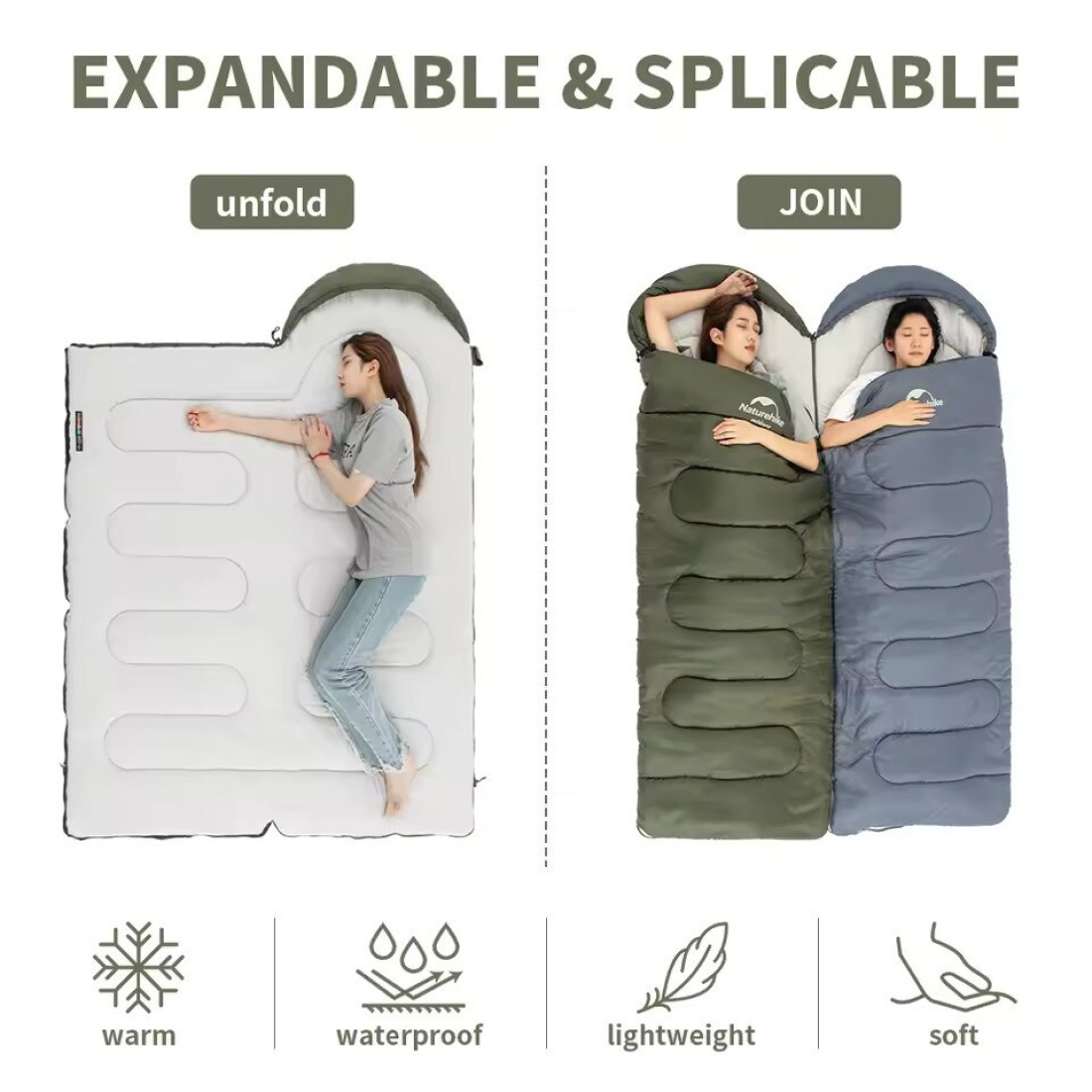 Naturehike Y150 Ultralight Cotton Sleeping Bag - Comfortable Outdoor Camping, Hiking, & Home Leisure Sleeping Bag Portable, Breathable & Lightweight