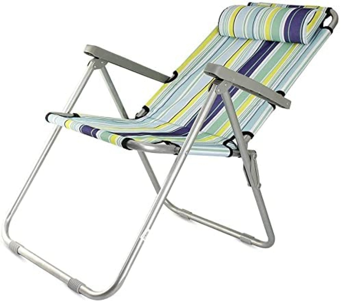 GO2CAMPS Camping Chair with Headrest-Folding Camping Chair-Picnic Chair High Quality Beach Chair for Garden Balcony or Festivals Outdoor Collapsable Chair as Fishing Chair,Festival Chair (Multicolour)
