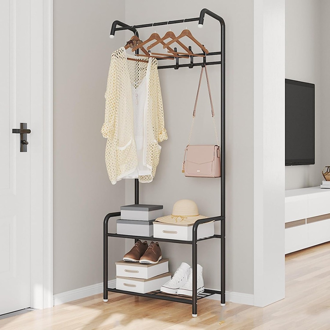 Clothes Drying Stand Space Saving Laundry Rack Durable Drying Rack Foldable Clothes Dryer for Indoor Outdoor Use