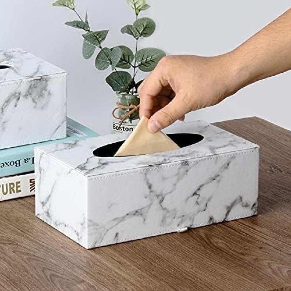 Tissue Box Cover Holder – Stylish Napkin Holder Organizer for Living Room, Office, Bedroom, and Bathroom – Elegant Design for Desk, Countertop, and Vanity