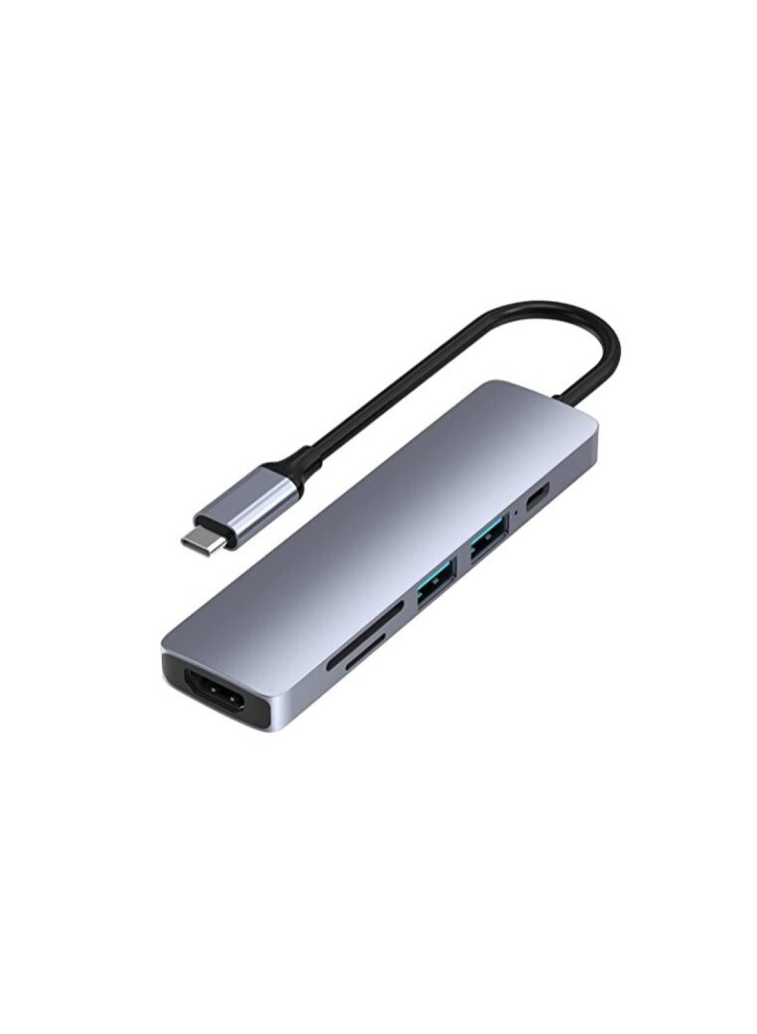 محطة إرساء 6 في 1 متعددة الوظائف من النوع C Hub 4K مع منفذ USB C لشحن مهايئ HDMI USB 3.0 منفذ HDMI من النوع C Hub متعدد المنافذ لأجهزة الكمبيوتر المحمول MacBook iPad وأجهزة USB C الأخرى