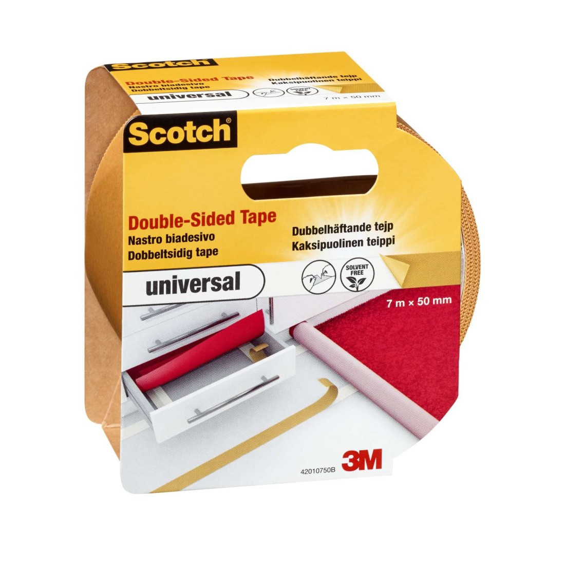 Scotch Universal Carpet Tape, 4201 NIU, 50 mm x 7 m. 1 roll/pack