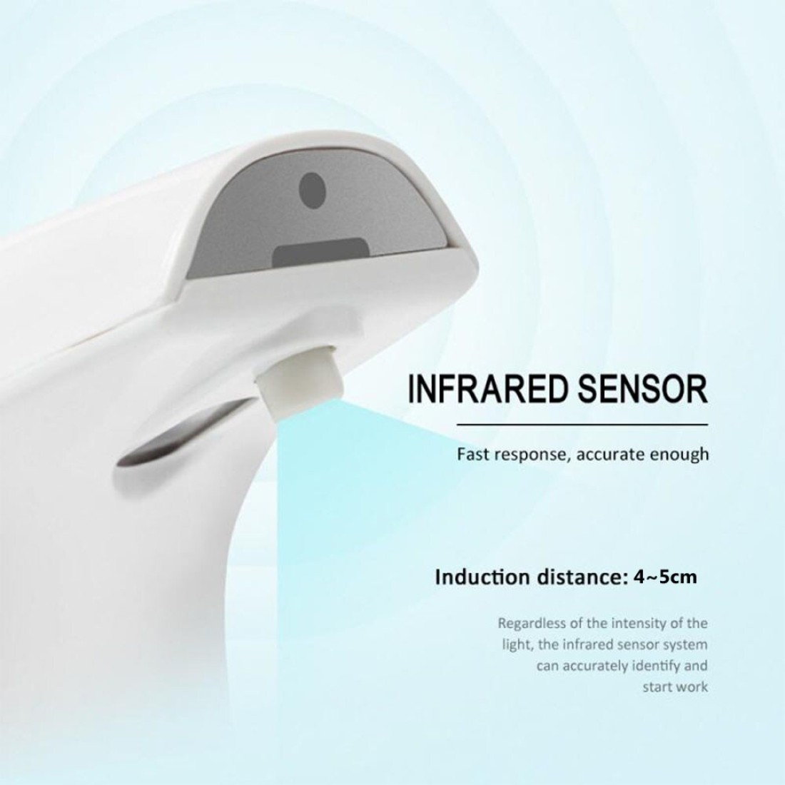 Generic-250ml Infrared Foaming Soap Dispenser Automatic Foam Soap Dispensing Device Non-touch Soap Dispenser &amp; Holder Hand Free Countertop Soap Dispenser Touchless Soap Container with IR Sensor