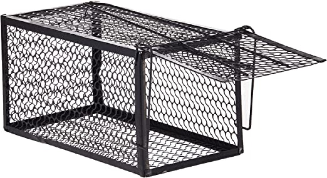 Rat Mouse Cage Trap Snap Trap- Set Cage Medium Size Black Color